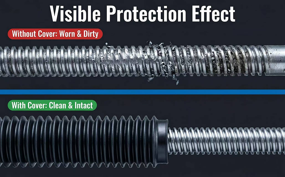 flexible corrugated dust cover 