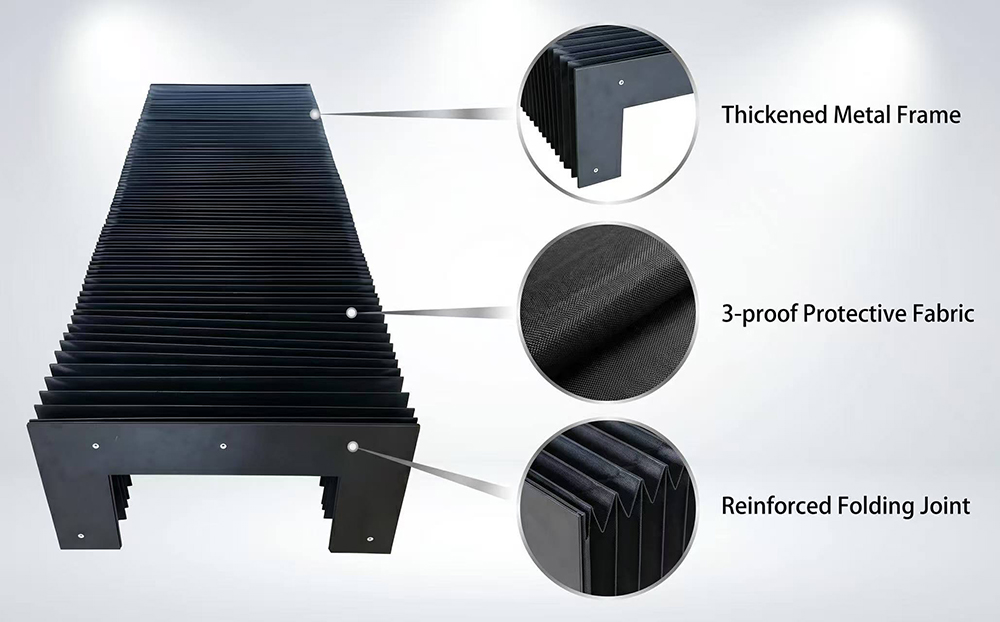 Industrial bellows protective shield