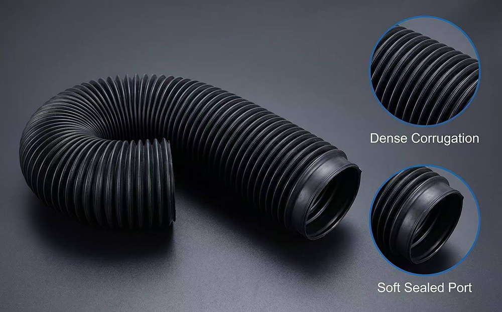 flexible corrugated dust cover