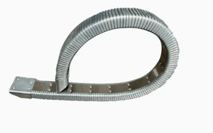 Hot Chip Proof JR‑2 Rectangular Metal Hose Galvanized Steel Cable Protection Tube for Forging Metallurgy Equipment
